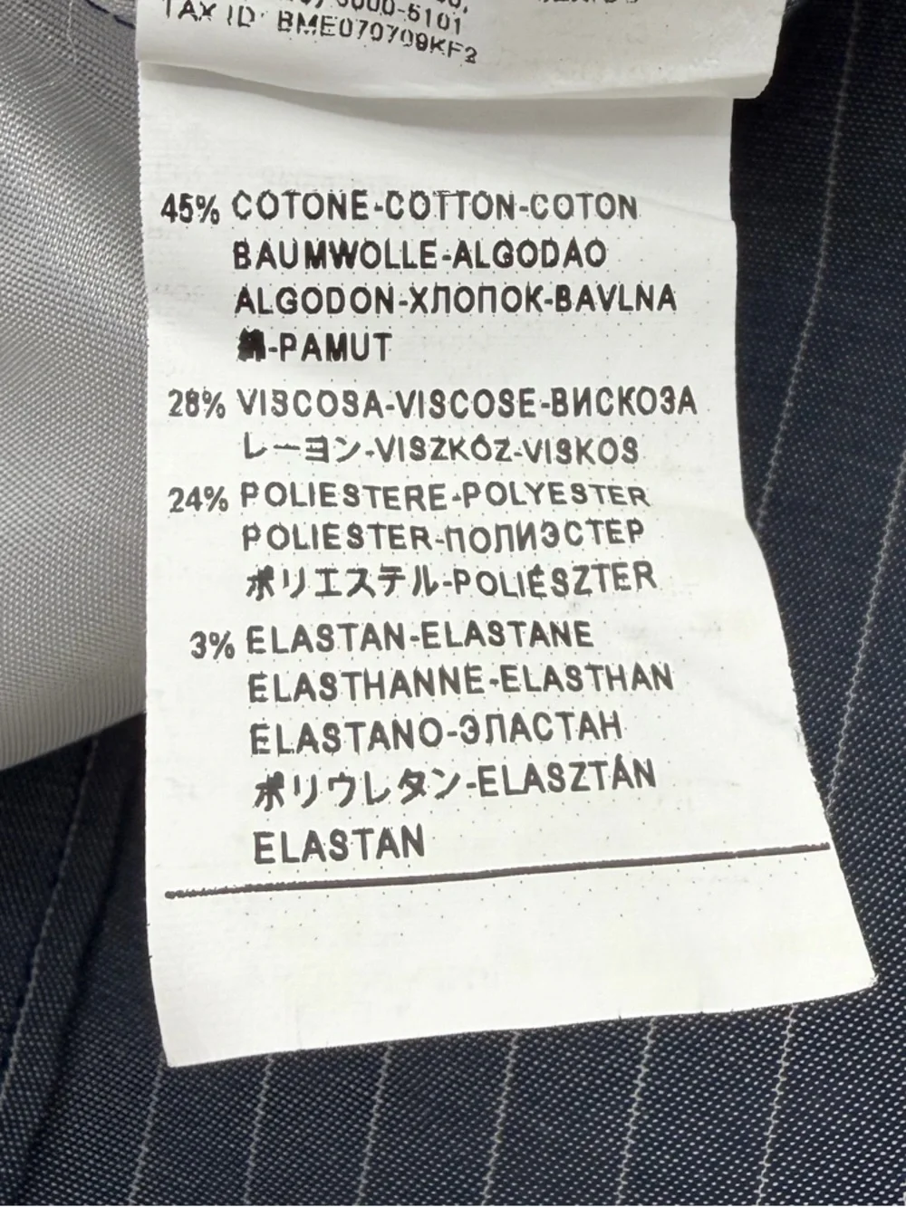 United Colors of Benetton Blue Pinstripe Cuffed Ankle Trouser Pants, Women's 6